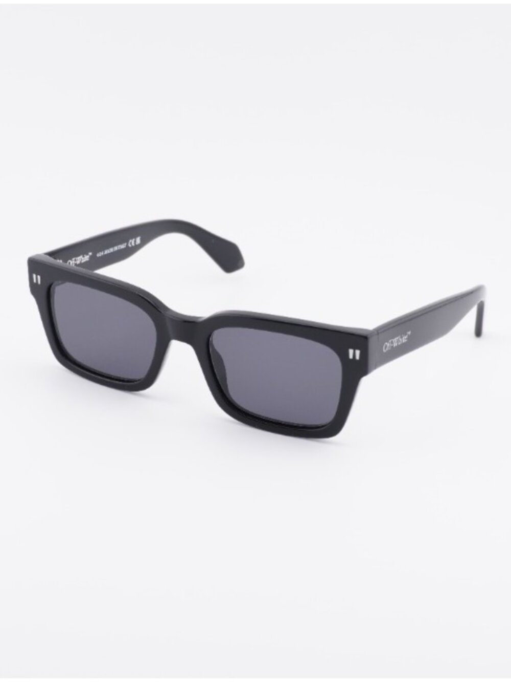 Off-White OERI108 MIDLAND 1007 Sunglasses Black Square Frame, Grey Lenses